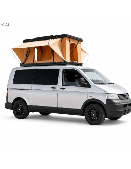 Aluminiowy Namiot Dachowy 200x130cm samochodowy PRIME TECH UTAH Beżowy
