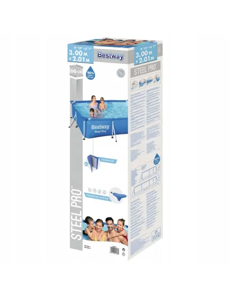 BESTWAY 56404 BASEN OGRODOWY STELAŻOWY Rodzinny 300 x 201 x 66 3300L