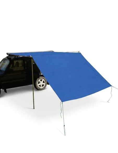 MARKIZA Samochodowa 250x200cm Niebieska z Powłoką UV + TARP
