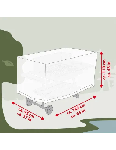 Ultranat DUŻY POKROWIEC NA GRILLA BBQ 165x95x110 cm Wodoodporny Oxford 600D