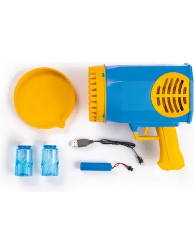 Maszynka pistolet do robienia baniek mydlanych na akumulator LED