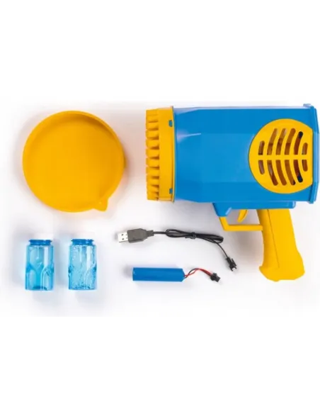 Maszynka pistolet do robienia baniek mydlanych na akumulator LED
