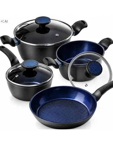 ZESTAW GARNKÓW BRATMAXX 7 EL INDUKCJA PATELNIA POWŁOKA CERAMICZNA