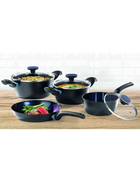 ZESTAW GARNKÓW BRATMAXX 7 EL INDUKCJA PATELNIA POWŁOKA CERAMICZNA