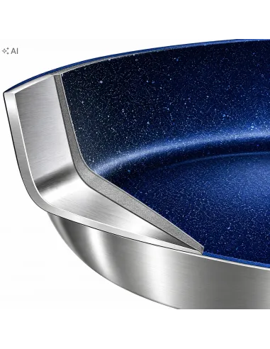 ZESTAW GARNKÓW BRATMAXX 7 EL INDUKCJA PATELNIA POWŁOKA CERAMICZNA