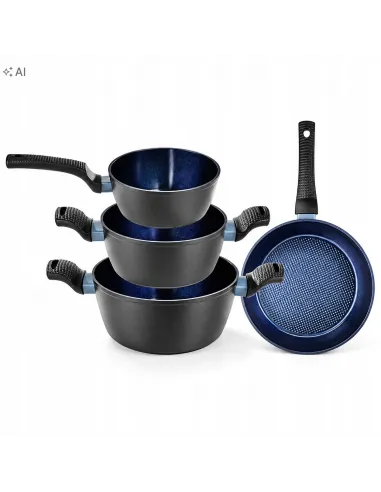 ZESTAW GARNKÓW BRATMAXX 7 EL INDUKCJA PATELNIA POWŁOKA CERAMICZNA