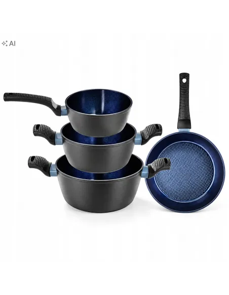 ZESTAW GARNKÓW BRATMAXX 7 EL INDUKCJA PATELNIA POWŁOKA CERAMICZNA