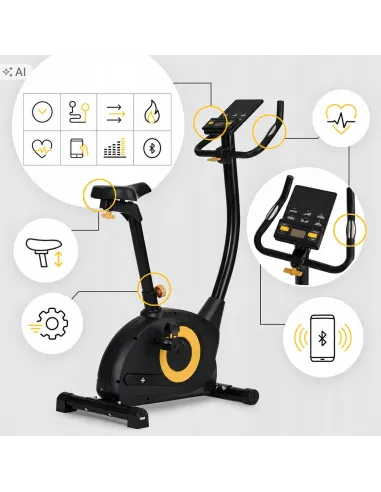 ROWEREK STACJONARNY TRENINGOWY MAGNETYCZNY Koło 9kg Kinomap 24Poziomy 120kg