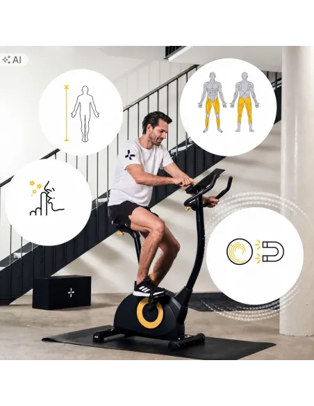 ROWEREK STACJONARNY TRENINGOWY MAGNETYCZNY Koło 9kg Kinomap 24Poziomy 120kg