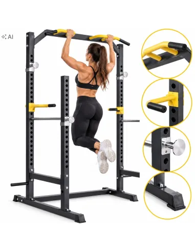 Klatka Treningowa do Ćwiczeń Wielofunkcyjna Power Rack Drążek Poręcze