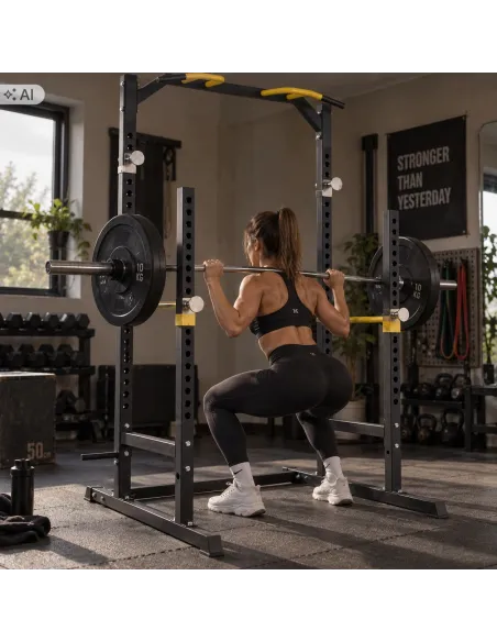 Klatka Treningowa do Ćwiczeń Wielofunkcyjna Power Rack Drążek Poręcze
