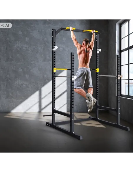 Klatka Treningowa do Ćwiczeń Wielofunkcyjna Power Rack Drążek Poręcze
