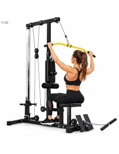 ATLAS DO ĆWICZEŃ WYCIĄG GÓRNY DOLNY 100 KG LAT PULLDOWN DOMOWA SIŁOWNIA
