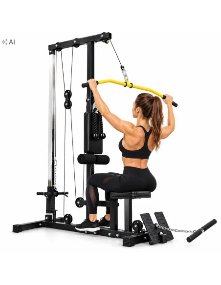 ATLAS DO ĆWICZEŃ WYCIĄG GÓRNY DOLNY 100 KG LAT PULLDOWN DOMOWA SIŁOWNIA