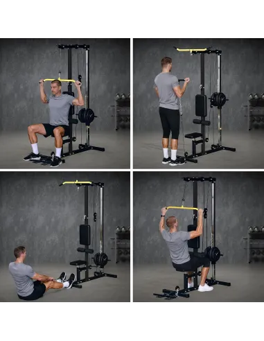 ATLAS DO ĆWICZEŃ WYCIĄG GÓRNY DOLNY 100 KG LAT PULLDOWN DOMOWA SIŁOWNIA