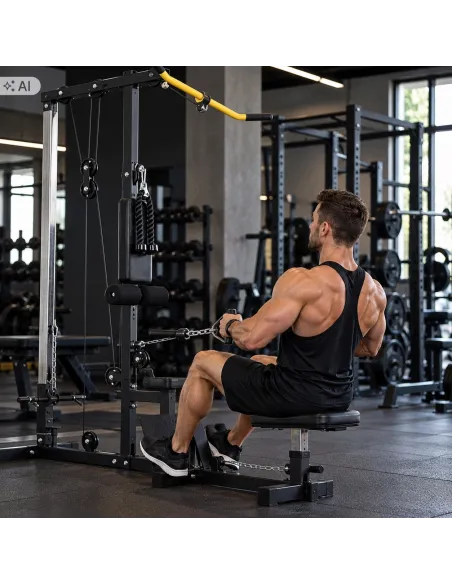 ATLAS DO ĆWICZEŃ WYCIĄG GÓRNY DOLNY 100 KG LAT PULLDOWN DOMOWA SIŁOWNIA
