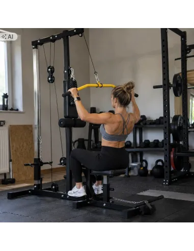 ATLAS DO ĆWICZEŃ WYCIĄG GÓRNY DOLNY 100 KG LAT PULLDOWN DOMOWA SIŁOWNIA