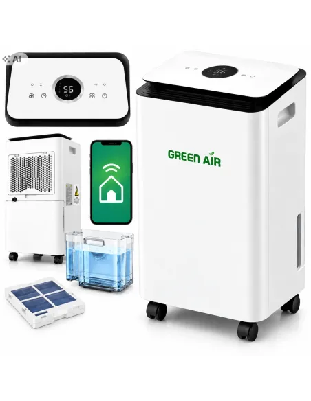 Osuszacz Powietrza 12L/24h WiFi Pompa Wody Pochłaniacz Wilgoci Green Air