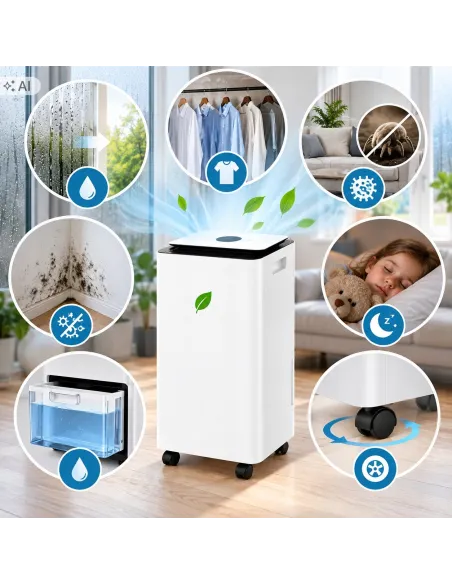 Osuszacz Powietrza 12L/24h WiFi Pompa Wody Pochłaniacz Wilgoci Green Air