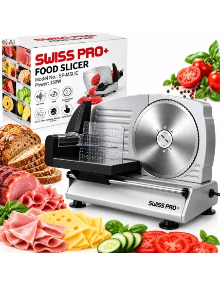 Krajalnica Elektryczna do Chleba Wędlin Sera 150W 190mm SWISS PRO+ Metalowa