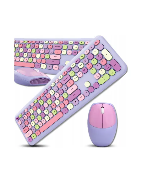 Zestaw Bezprzewodowy Klawiatura + Mysz MOFII 666 COLOURFUL USB 2.4 GHz