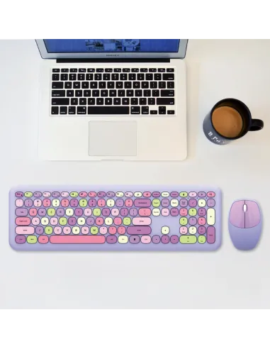 Zestaw Bezprzewodowy Klawiatura + Mysz MOFII 666 COLOURFUL USB 2.4 GHz