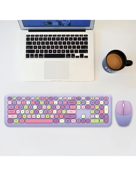 Zestaw Bezprzewodowy Klawiatura + Mysz MOFII 666 COLOURFUL USB 2.4 GHz