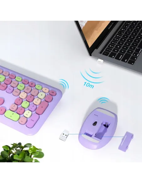 Zestaw Bezprzewodowy Klawiatura + Mysz MOFII 666 COLOURFUL USB 2.4 GHz
