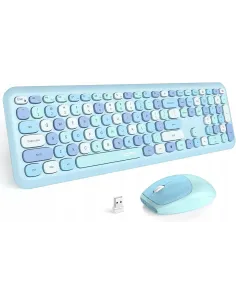 Zestaw Bezprzewodowy Klawiatura + Mysz MOFII 666 BLUE USB 2.4 GHz