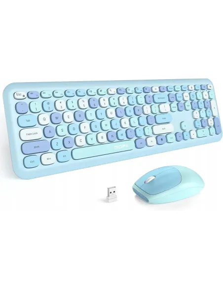 Zestaw Bezprzewodowy Klawiatura + Mysz MOFII 666 BLUE USB 2.4 GHz