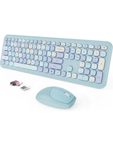 Zestaw Bezprzewodowy Klawiatura + Mysz MOFII 666 BLUE USB 2.4 GHz