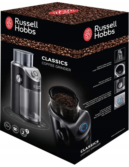 MŁYNEK DO KAWY ELEKTRYCZNY ŻARNOWY RUSSELL HOBBS 140W 100G REGULACJA ŻARNA