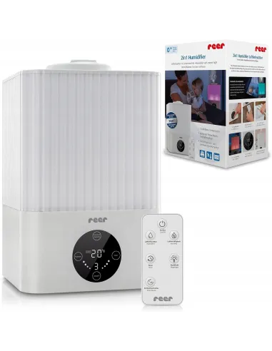 Nawilżacz Powietrza REER 5,5L ULTRADŹWIĘKOWY 2w1 Higrometr PILOT LED 30m2
