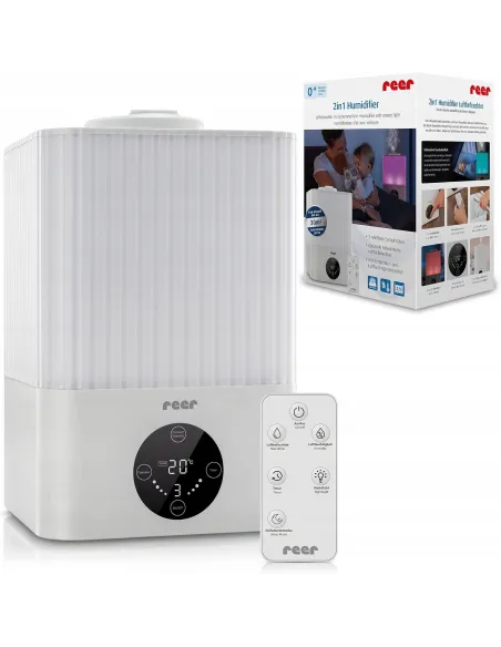Nawilżacz Powietrza REER 5,5L ULTRADŹWIĘKOWY 2w1 Higrometr PILOT LED 30m2