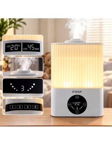 Nawilżacz Powietrza REER 5,5L ULTRADŹWIĘKOWY 2w1 Higrometr PILOT LED 30m2