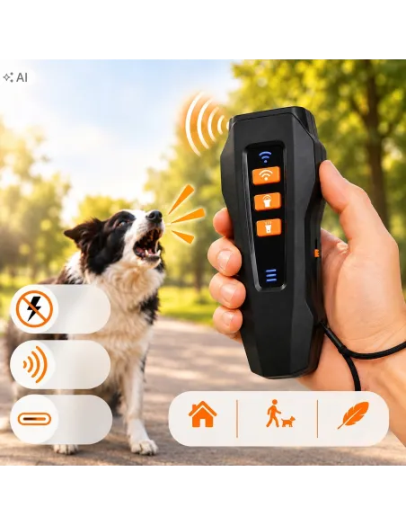 Odstraszacz Psów ULTRADZWIĘKOWY Antyszczekowy TRENER Psa 3w1 SMART THINGZ