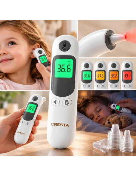 TERMOMETR DOUSZNY ELEKTRONICZNY NA PODCZERWIEŃ DLA DZIECI NIEMOWLĄT CRESTA