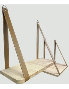 2x Półka Wisząca Drewniana LOFT Rustykalne INDUSTRIALNE 2
