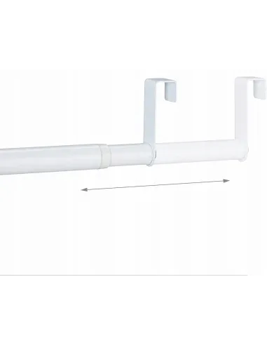 DRĄŻEK RURA UBRANIOWY DO SZAFY z ZACZEPAMI 58-95cm