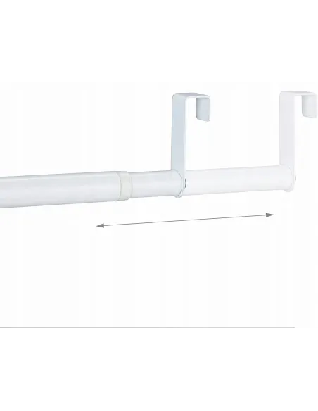 DRĄŻEK RURA UBRANIOWY DO SZAFY z ZACZEPAMI 58-95cm