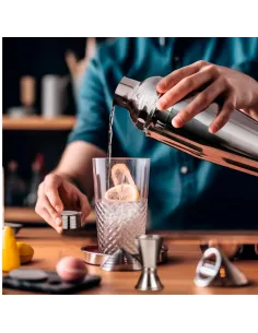 Profesjonalny Zestaw BARMAŃSKI do Drinków Shaker Podstawka + PRZEPISY 2