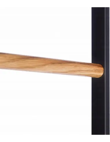 Czarny Metalowy Wieszak Kamerdyner Metalowy Stojący 40cm