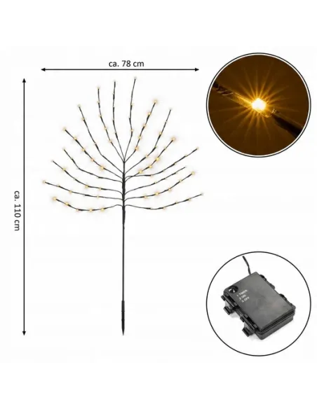 DRZEWKO LED 110cm OŚWIETLENIE ŚWIĄTECZNE BOŻE NARODZENIE LAMPKI Wew/Zew