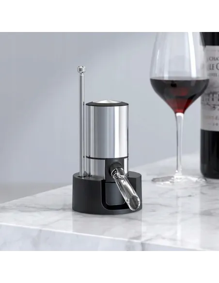 Elektryczny Napowietrzacz do wina AERATOR Nalewak Dozownik do Wina Inox