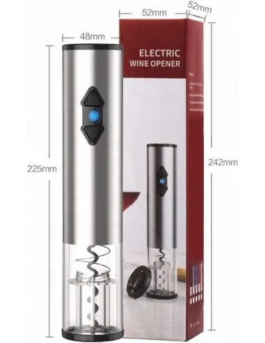 KORKOCIĄG DO WINA ELEKTRYCZNY OTWIERACZ STAL NIERDZEWNA
