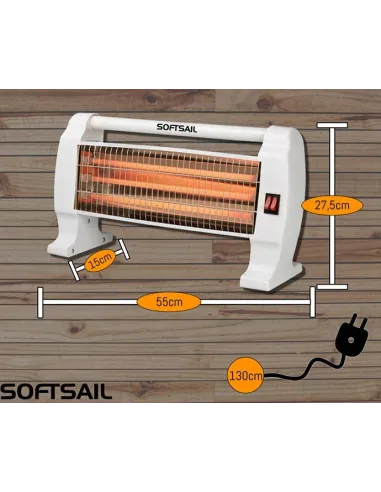 GRZEJNIK KWARCOWY PROMIENNIK PODCZERWIENI FARELKA 1200W SOFTSAIL
