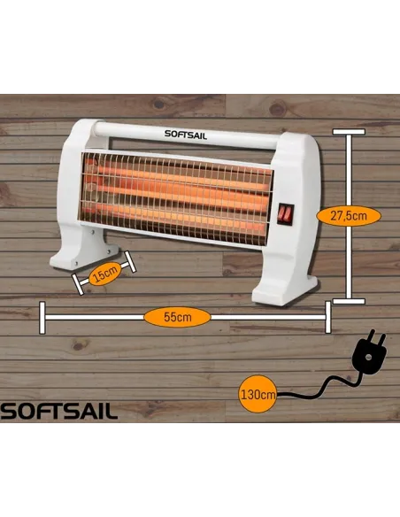 GRZEJNIK KWARCOWY PROMIENNIK PODCZERWIENI FARELKA 1200W SOFTSAIL