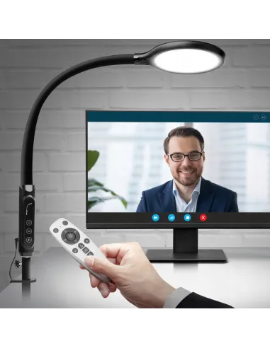 LAMPKA BIURKOWA ELASTYCZNA KREŚLARSKA LED SZKOLNA REGULOWANA IMADŁO PILOT