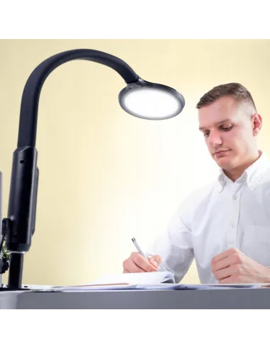 LAMPKA BIURKOWA ELASTYCZNA KREŚLARSKA LED SZKOLNA REGULOWANA IMADŁO PILOT