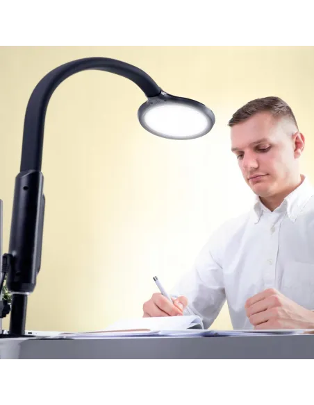 LAMPKA BIURKOWA ELASTYCZNA KREŚLARSKA LED SZKOLNA REGULOWANA IMADŁO PILOT